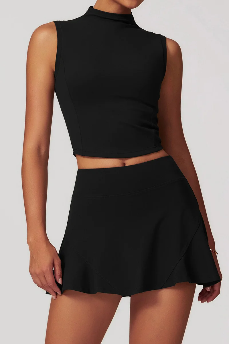 SVL Women's Top with Built-In Bra and Removable Pads – Black – SVL