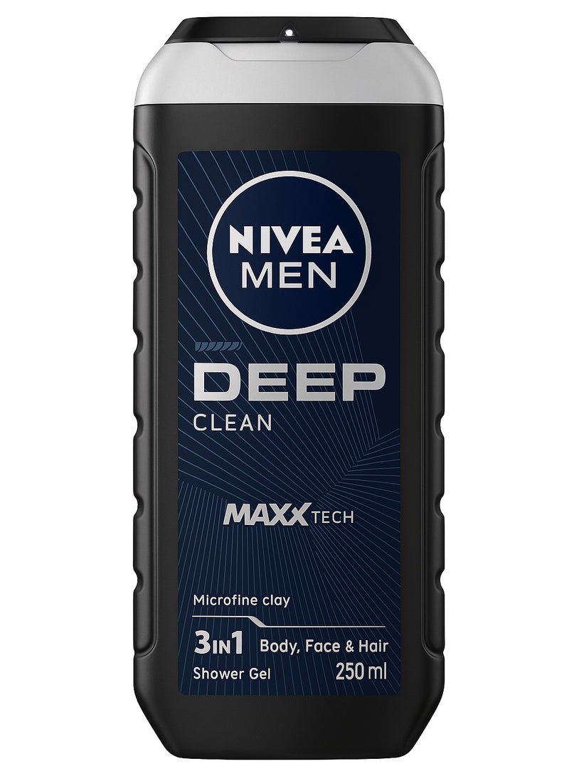 NIVEA MEN Shower Gel Deep Clean MAXXTECH 250ML