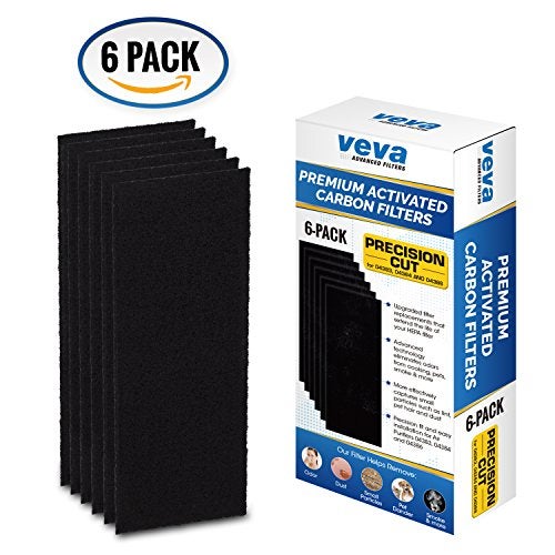VEVA Pre-Filter Replacement Compatible with Hamilton Beach 04383, 04384, 04386 Air Purifier - 6 Pack - Smoke and Odor Eliminator Carbon Filters - Image 4