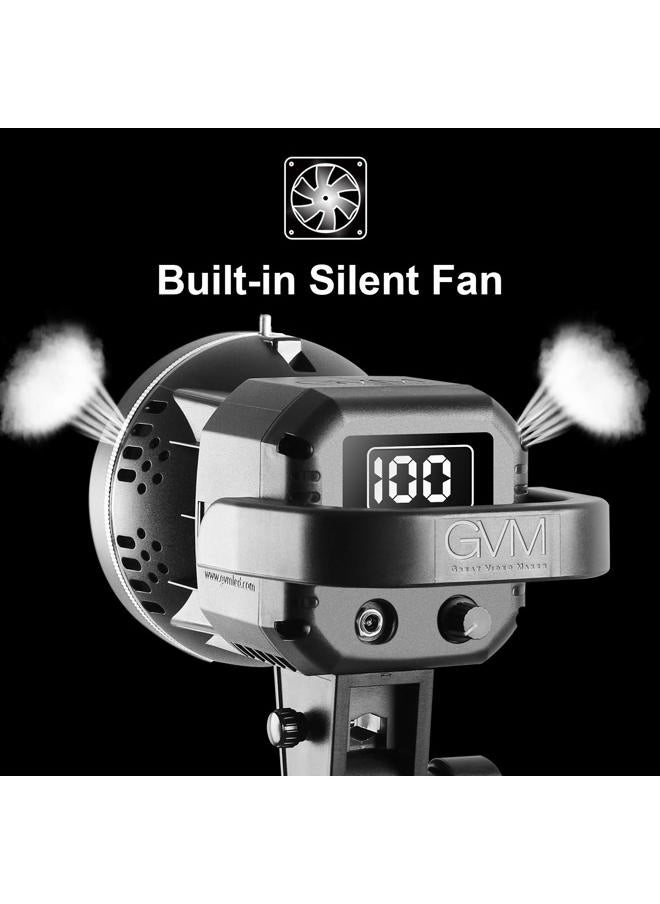 GVM Great Video Maker GVM 80W Video Light, Studio Lights for Photography, Softbox Lighting Kit with Bowens Mount, CRI97+ 5600K Colour Temperature , 22in Softbox, Tripod Stand, YouTube, Video, Wedding  - Image 5