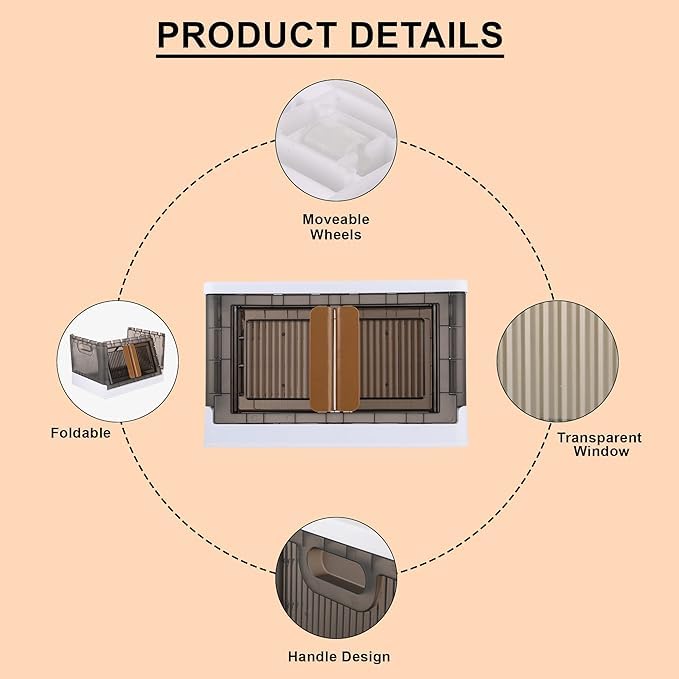ASHLAS Chest of Drawers Versatile Drawer Storage Organizer Organisers Storage Box for Ideal for Neat and Tidy Storage Solutions Plastic Drawers Storage for Kids 4 Tier Cabinet - Image 5