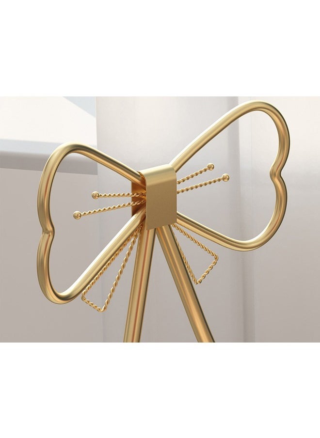 KLNAMAEAAN Butterfly Bow Tie Vanity Chair Velvet Cushion Metal Frame  - Image 3