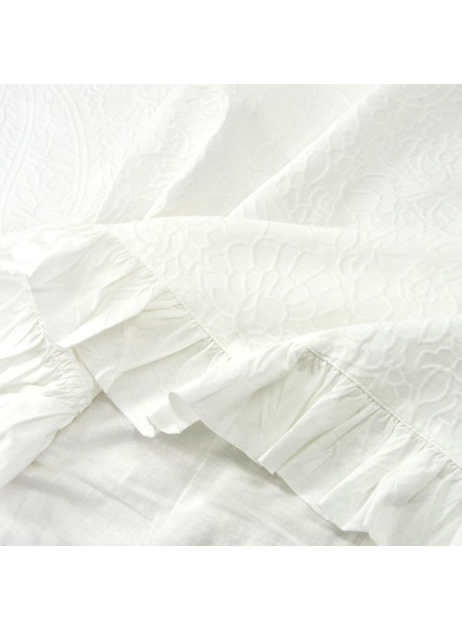 السرعوف الذهبية ستارة حمام من نسيج القطن الفاخر GOLD MANTIS مقاس 72 × 72 بوصة - ستارة حمام ناعمة وخالية من التجاعيد وصديقة للبيئة مع فتحات أزرار معززة لسهولة التركيب (بيزلي ماتيلاس (أبيض)) - Image 3