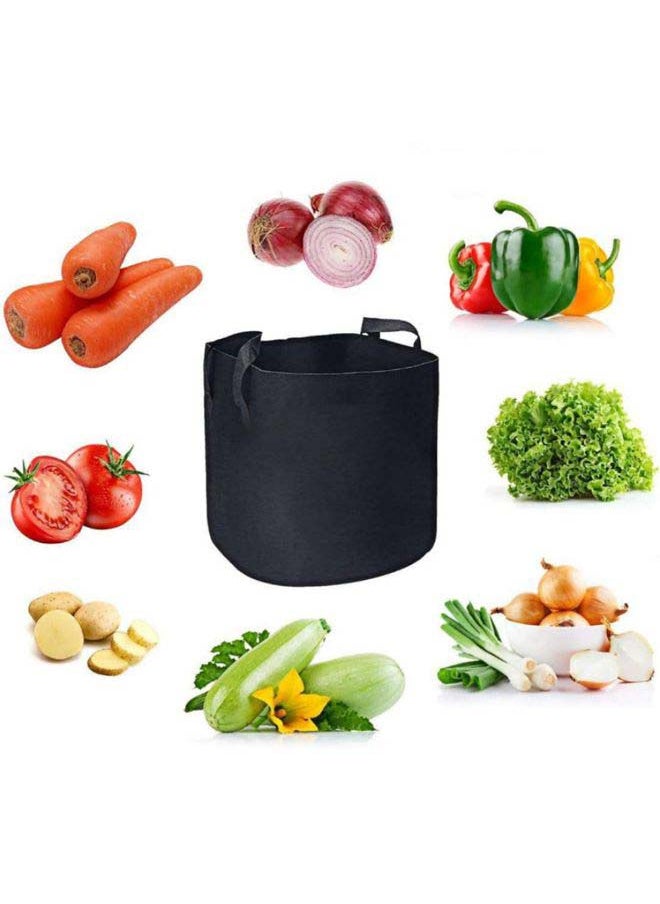 Loquat 6Pcs Plant Bags 5 Gallon Black Non-Woven Fabric with Handle Garden Grow Pot black 28.00 * 5.00 * 26.00cm  - Image 2