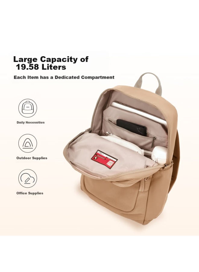 Oiwas Large Capacity Backpack For Women Men 14-inch Laptop Bag Eco-friendly Recycled Walking Bag Sunset Orange - Image 1