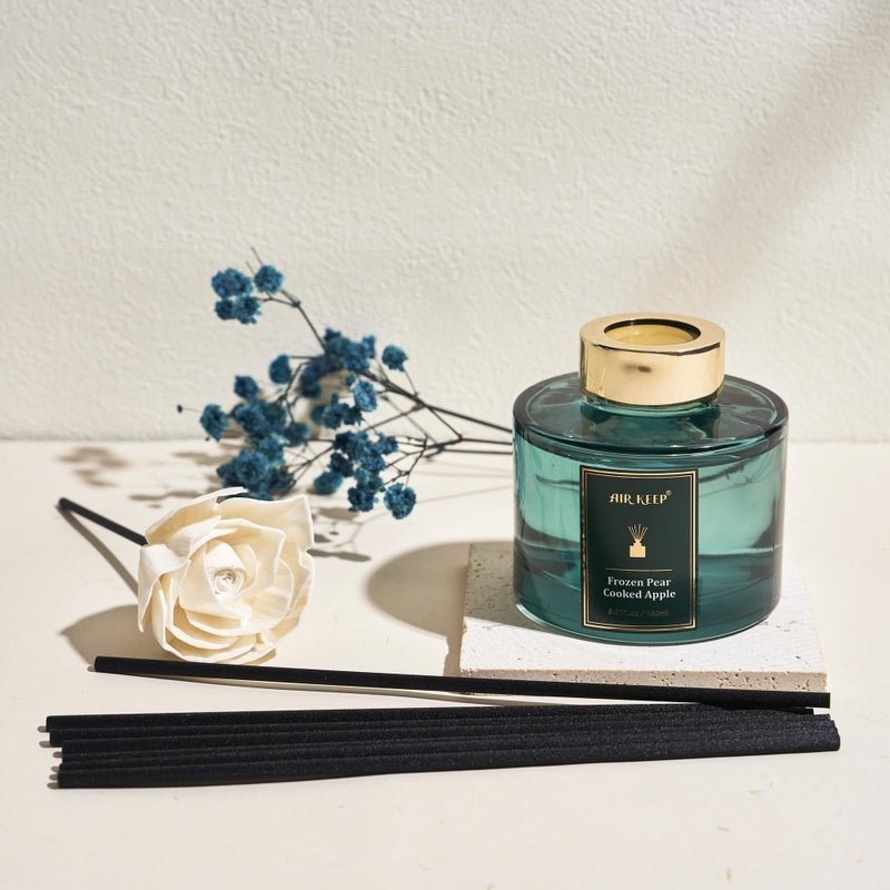 Airkeep Flower Reed Diffusers Set, 5.07 oz Pear/Apple/Berry Scented Oil Diffuser with 8 Reed Sticks, Home Fragrance Diffuser Gift Set for Bathroom & Office Decor 150ml - Image 2