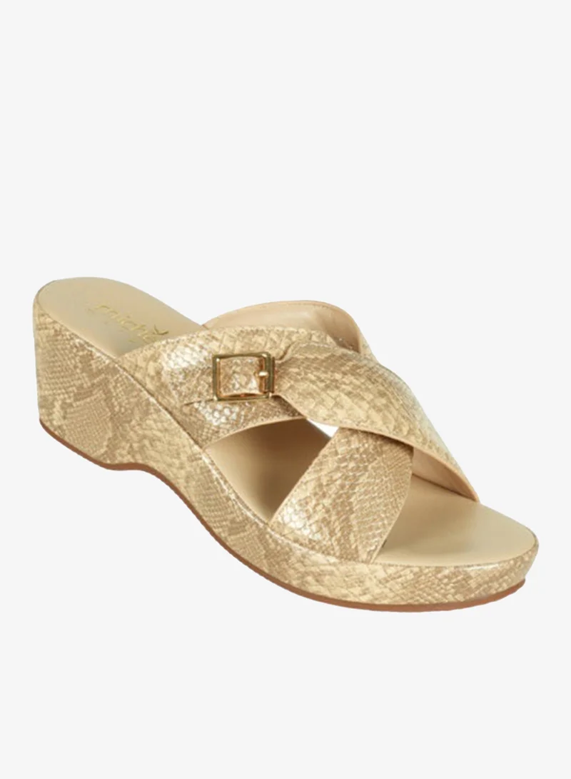 Michelle Morgan 092-2968 Michelle Morgan Ladies Wedge sandals4ZD19S Beige