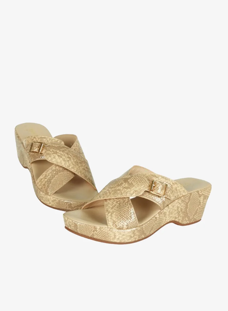 Michelle Morgan Beige 092-2968 Michelle Morgan Ladies Wedge sandals4ZD19S Beige for Women | Best Price UAE