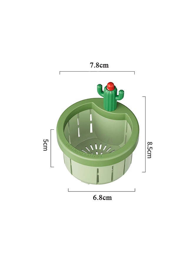 بيوند مصفاة تصريف صنبور الكاكتوس، مصفيات الطعام، مصفاة صنبور المطبخ السريعة، سلة مصفاة الحوض متعددة الوظائف (خضراء) - Image 5