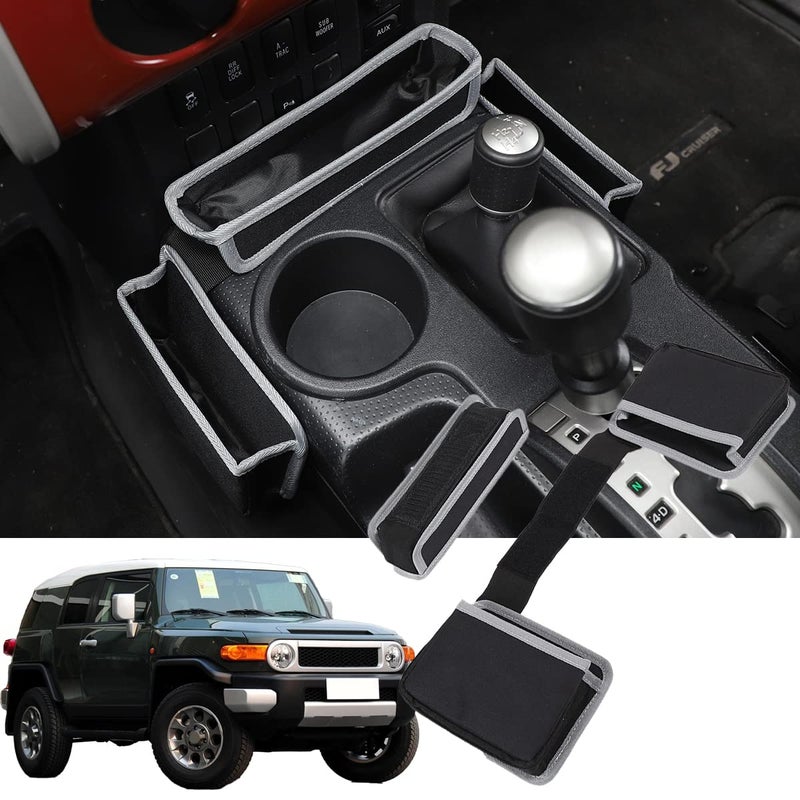 YUECHI For Toyota FJ Cruiser 20072021 car center console side outlet storage bag trunk storage box Center console storage bag