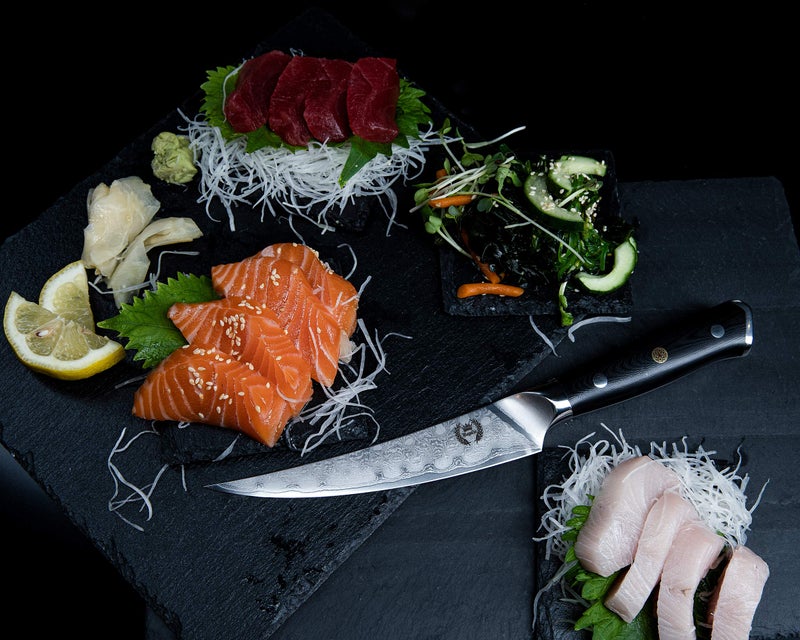 Regalia Boning/Fillet Knife: Professional Japanese 6 Inch Razor Sharp AUS10 Premium High Carbon 67 Layer Damascus Stainless Super Steel Full Tang Chef’s knives w/G-10 Handle Knives - Image 2