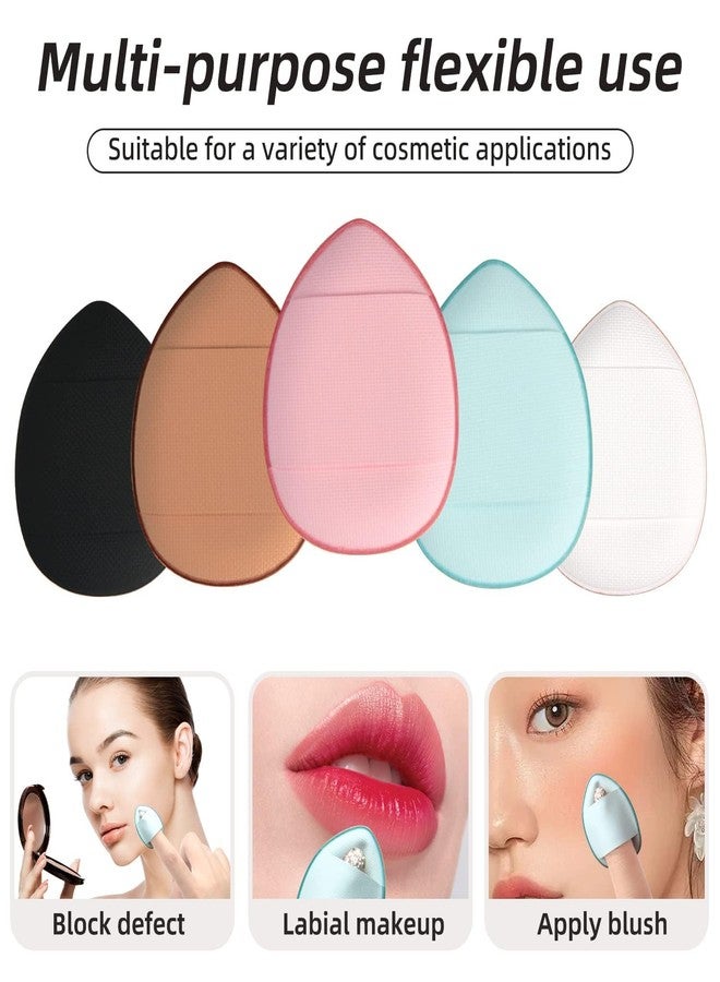 UNMEPOINT Finger Puff, 3 Pcs Mini Makeup Puff,Suitable For Foundation, Concealer, Eye Shadow,Beauty Makeup Tools (3 Color 1 Set) - Image 5