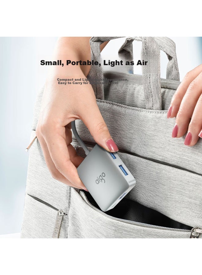 Aigo Type-C Docking Station Usb Hub Splitter Hdmi Adapter 4K60Hz Converter Pd100W Laptop Usb Dock Jz06-H (Metal) - Image 2