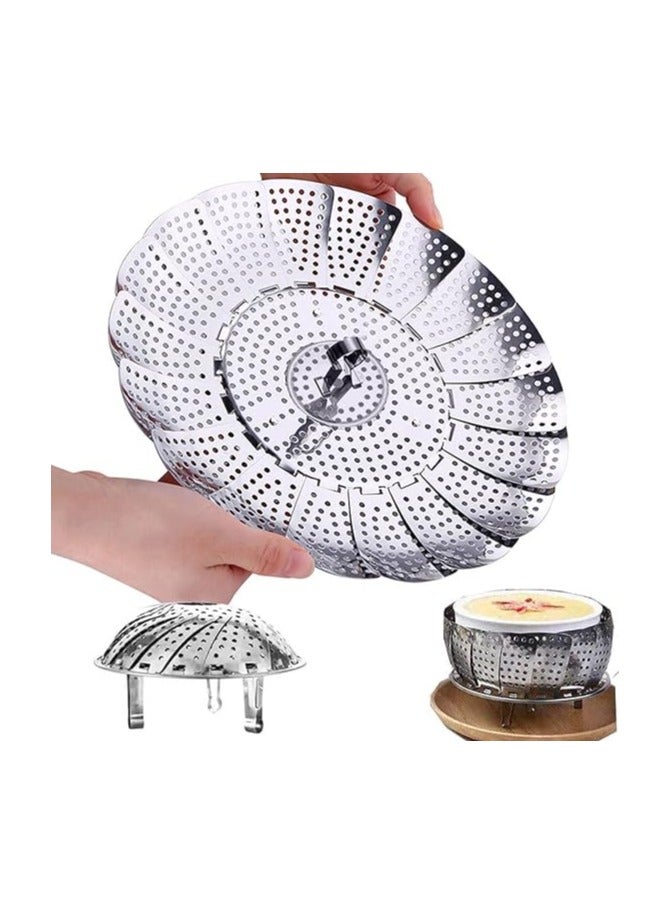 Silver food steamer strainer - Image 2