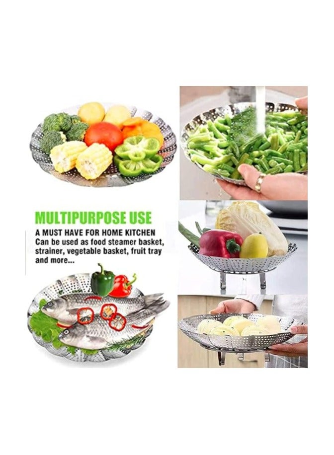 Silver food steamer strainer - Image 1