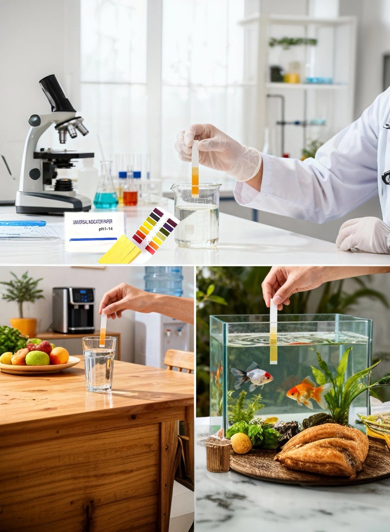 80 قطعة لشرائط اختبار الرقم الهيدروجيني (pH) للنطاق الكامل - ورقة ليتموس شاملة لاختبار الماء واللعاب والبول والتربة - Image 5