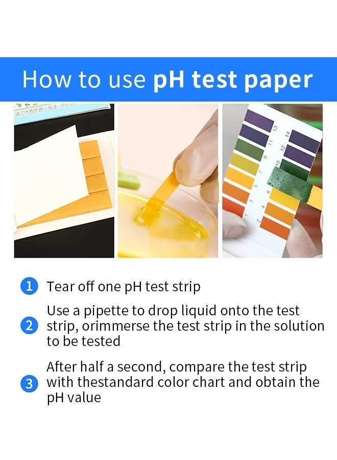 80 Strips Full Range pH Test Strips,Universal Litmus Paper for Water, Saliva, Urine and Soil - Image 4