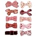 IKUHRMO 10 Pack Baby Hair Bows Clips for Girls Red Toddler Hair Clips Soft Fabric Bow Barrettes with Alligator Clips Cute Hair Accessories for Birthday GiftRed - Image 2