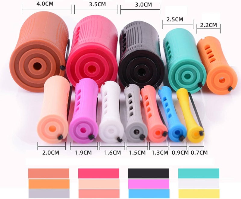 كلاراكو بكرات تجعيد الشعر الباردة، مناسبة للشعر الطويل والقصير، بأحجام صغيرة ومتوسطة وكبيرة، بكرات طبيعية بدون حرارة، عبوة واحدة، أدوات تصفيف الشعر للنساء، 12 قطعة، 3.5 سم - Image 2