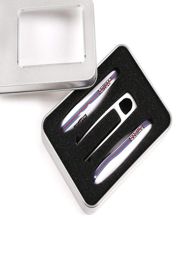 CHEYA Car Key Case Keyshell Covers for Porsche Panamera 2010-2019 Cayenne 2011-2020 911 2013-2020 Macan 2014-2019 Boxster 2013-2016 Cayman 2013-2016 718 2016-2019 (MARTINI, Style A), Martini, Style A - Image 3