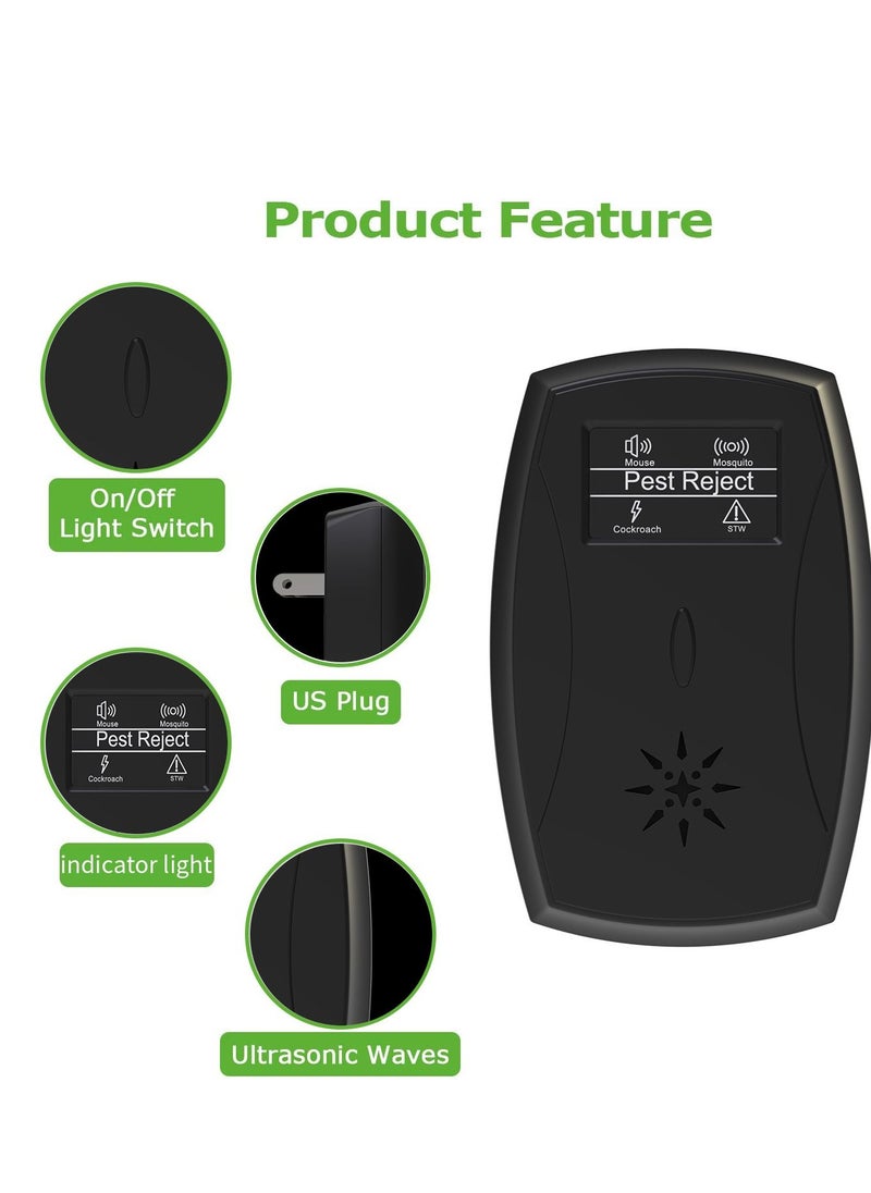 Generic - Ultrasonic Pest Repeller Plug-in Pest Control Upgraded Electronic Repellent Night Light with Multiple WAVELENGTHS to Target More Pests Especially Mice Rodent and Rat - Image 1