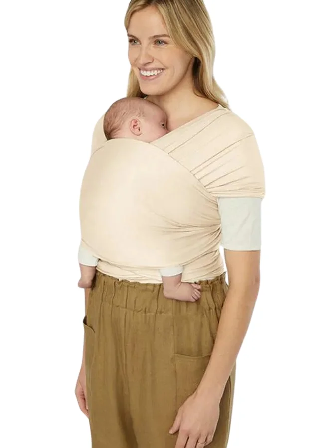 إيرجوبيبي Aura Sustainably Sourced Knit Baby Wrap, Cream