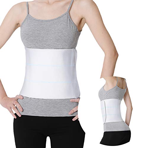 Ççs S Abdominal Binder Post Surgery - Elastic Waist Band for Stomach Support & Compression, Bariatric, Tummy Tuck | Latex-free, Breathable Belly Wrap Hernia Belt Lipo Garment - (45" - 60") 3 PANEL - 9" - Image 1