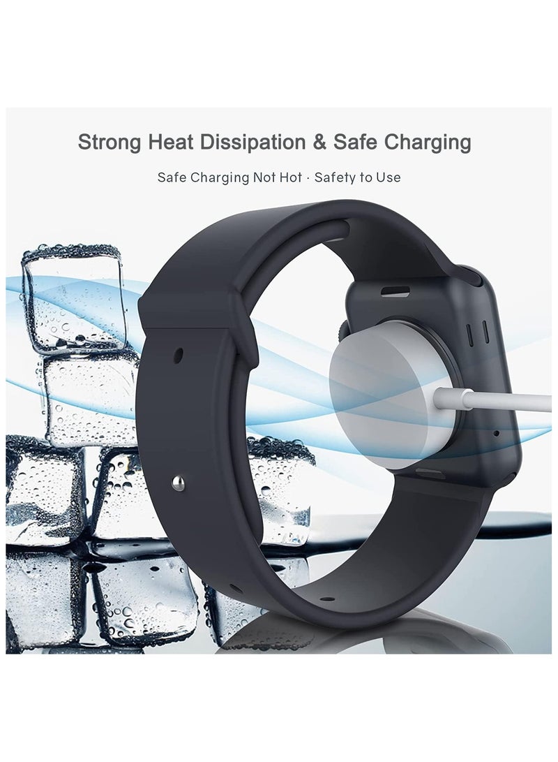 ملبوس شاحن مغناطيسي سريع محدث لدائرة آبل ووتش مع كابل USB-C (1م/محمول) شحن لاسلكي مغناطيسي متوافق مع سلسلة آبل ووتش 8/7/6/SE/5/4/3/2/1 - Image 4