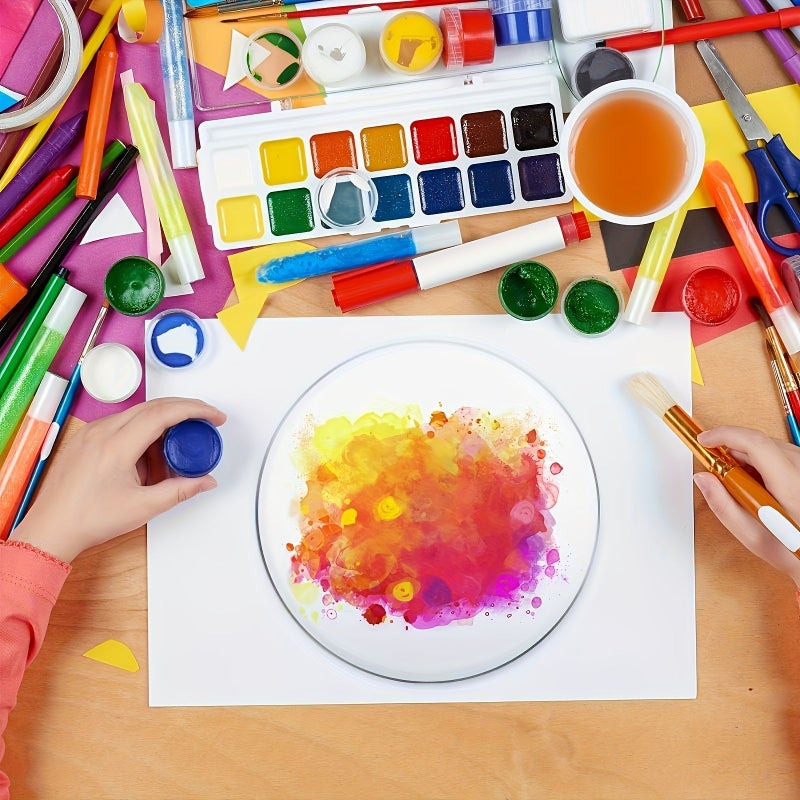 10 أقراص أكريليك فارغة مقاس 2 بوصة للرسم اليدوي والديكورات الخاصة بعيد الميلاد - Image 1