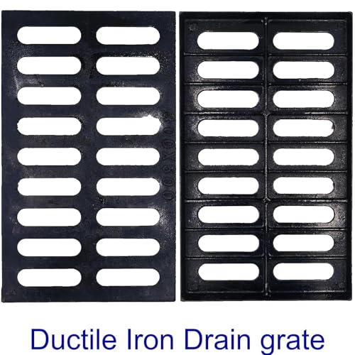 MOSINSBO Cast Iron Drain Grate 20x12 in, A-Class 3372 lbs Heavy-Duty Channel Cover, Outdoor Trench Drainage Grate, Black Rectangle Metal Sewer Cover for Foot Traffic (True 19.7x11.8) - Image 3