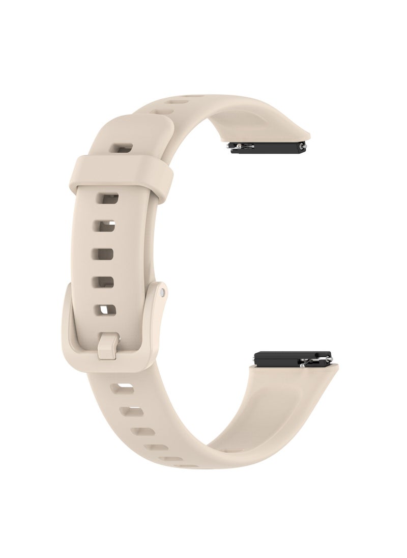 Generic Straps Compatible with Huawei Band 7 Soft TPU Band for Men and Women,Beige  - Image 3