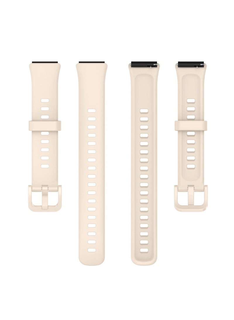Generic Straps Compatible with Huawei Band 7 Soft TPU Band for Men and Women,Beige  - Image 5