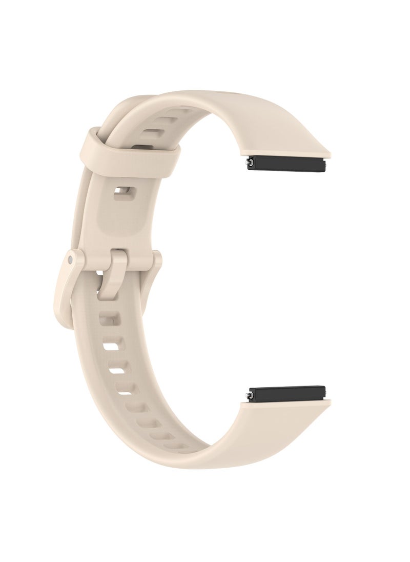 Generic Straps Compatible with Huawei Band 7 Soft TPU Band for Men and Women,Beige  - Image 4