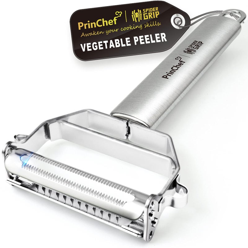 PrinChef Vegetable Peeler 3 in 1 Versatile Y Potato Peeler for Kitchen Ultra Sharp Julienne Peeler with AntiSlip Handle  Stainless Steel NoRust Veggie Peeler Heavy Duty