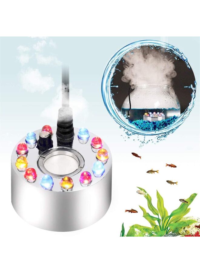 LAMAY 12LED Mist Maker, Mister Fogger Water Fountain Pond Fog Machine Atomizer Air Humidifier, Indoor Fountain Mister Foggers Perfect for Halloween, Christmas and Other Holiday - Image 2