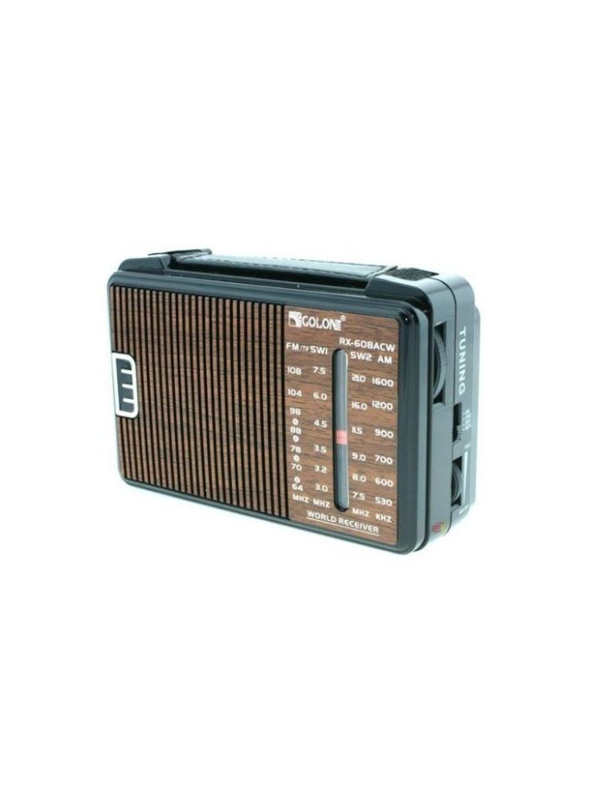 Portable Classic Radio RX-608ACW Brown
