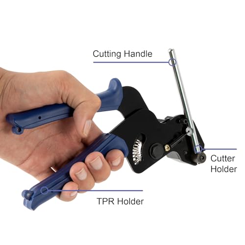 OFFO Metal Zip Ties Cutter for Stainless Steel Tie Wrap,Tensioning Installation Cutting Tool for Self-Locking Stainless Zip Ties with Free Zip Tie Release Tool, Two-handed Mode - Image 5