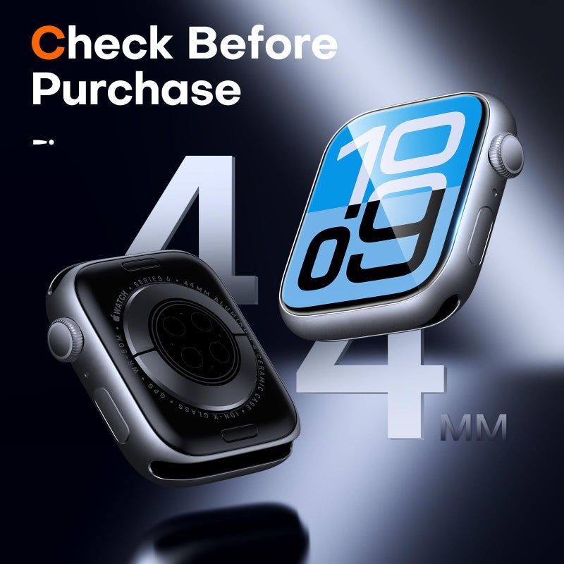LK LϟK [6 Pack] for Apple Watch SE3/SE2/SE/Series 6/5/4 Screen Protector 44mm - Image 2