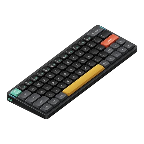 nuphy Air60 V2 Portable Wireless Keyboard 60 Low Profile Mechanical Keyboard Support QMKVIA Compatible with Windowsmac OSLinux Supports Bluetooth 5124GHzUSBC Black Gateron Blue Switch - Image 1