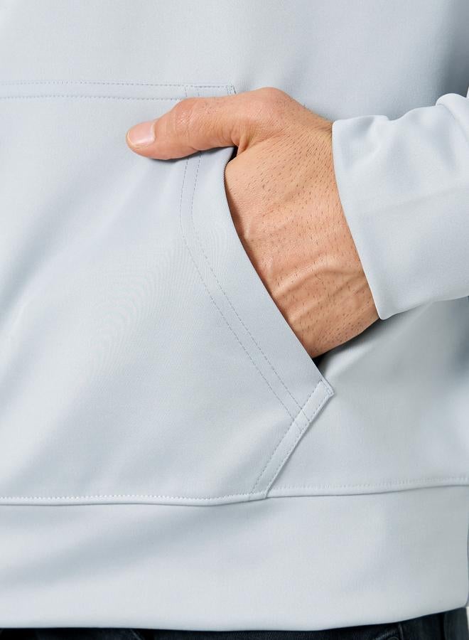 ستايلي هودي سكوبا بقصة واسعة وطبعة نص خلفية - Image 4