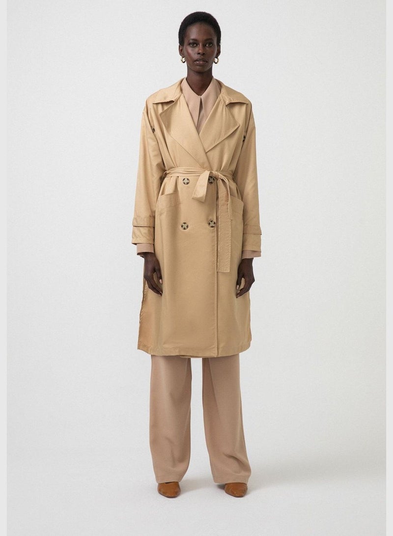 Touche معطف مطر مريح مزدوج الصدر - Image 1