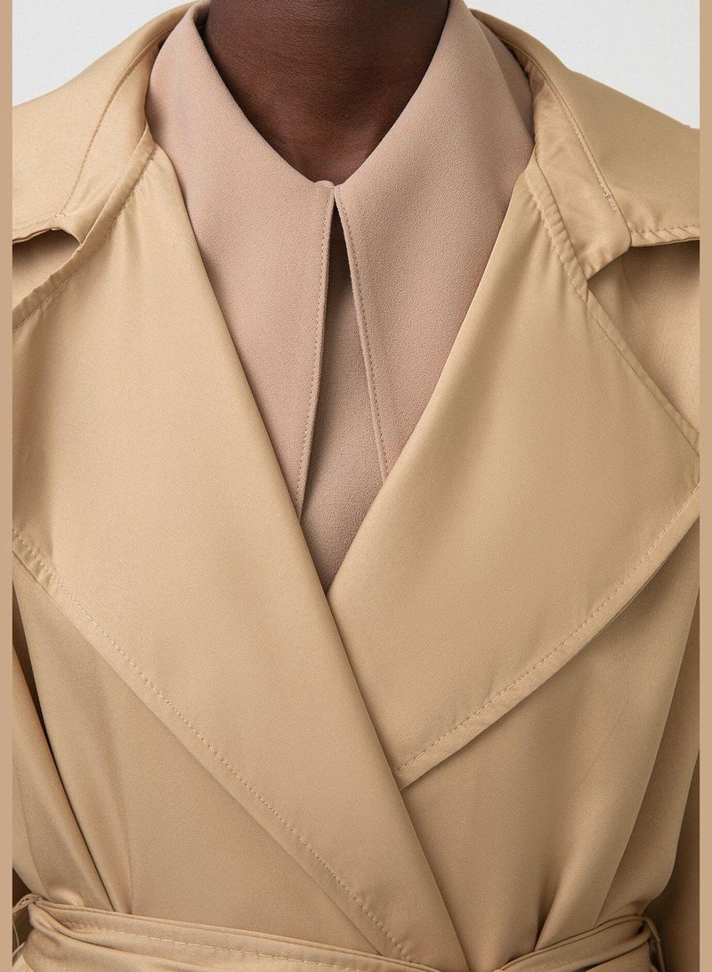 Touche معطف مطر مريح مزدوج الصدر - Image 3