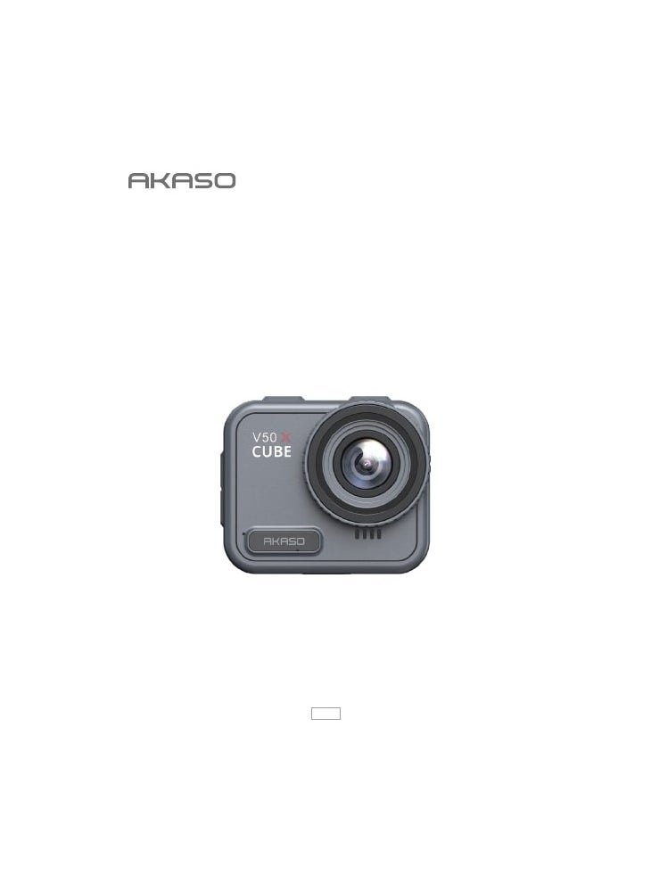 أكاسو كاميرا أكشن Akaso V50X Cube بدقة 4K / 30 إطارا في الثانية تعمل باللمس بالفيديو 69 قدما مقاومة للماء EIS 3.0 لكاميرا الحركة الرياضية لمدونات الفيديو 