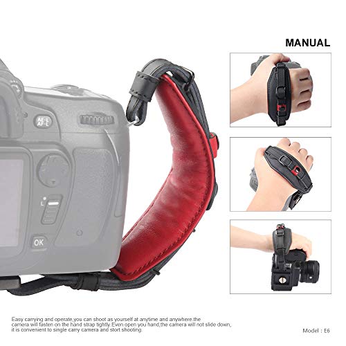 LYNCA E6 Camera Leather Wrist Hand Strap Adjustable Hand Grip Straps DSLR BL - Image 2