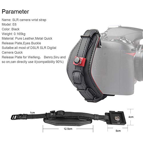 LYNCA E6 Camera Leather Wrist Hand Strap Adjustable Hand Grip Straps DSLR BL - Image 5