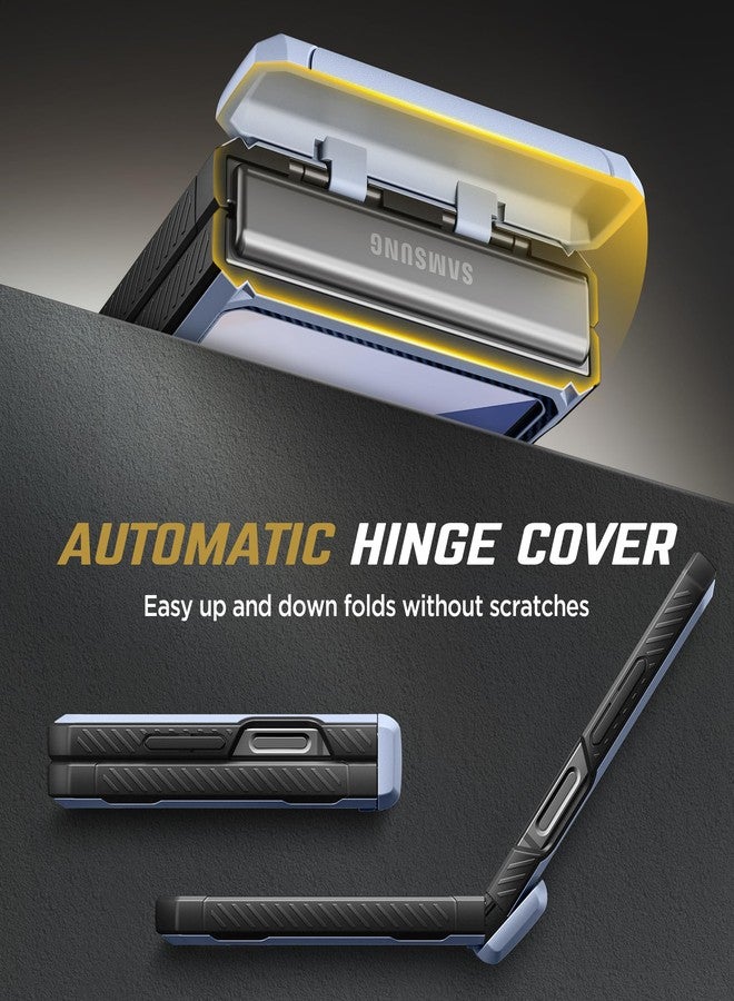تونجيت جراب TONGATE لهاتف Z Flip 7 FE/Z Flip 6 مع حامل مغناطيسي، متوافق مع Magsafe، [حماية للمفصلات وواقي للشاشة] غطاء حماية من السقوط العسكري لهاتف Samsung Galaxy Z Flip6/Z Flip7 FE، أزرق جليدي - Image 4