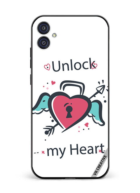 Protective Case Cover For Samsung Galaxy M04/F04 Unlock My Heart Design Multicolour