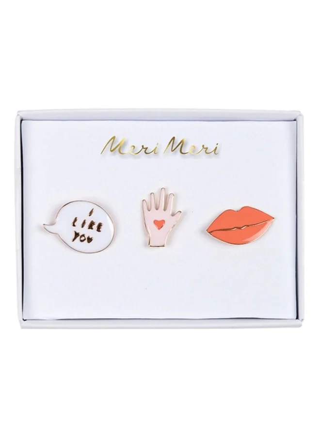 Meri Meri Valentine's Enamel Pins
