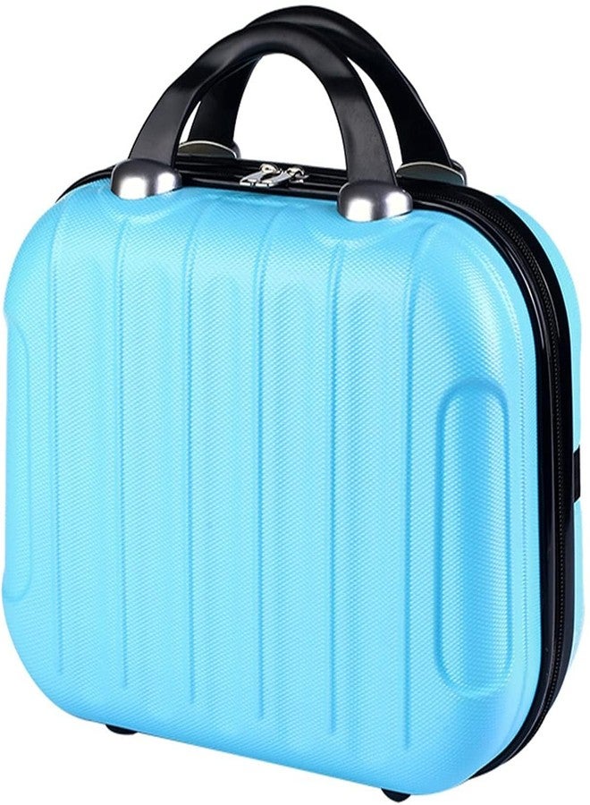 Adson Travel Make up Train Case, Waterproof Portable Hard Shell Cosmetic Case Luggage Mini Suitcase Makeup Brushes Bag Toiletry Organizer Portable Makeup Carrying Case (Turquoise Blue) - Image 1