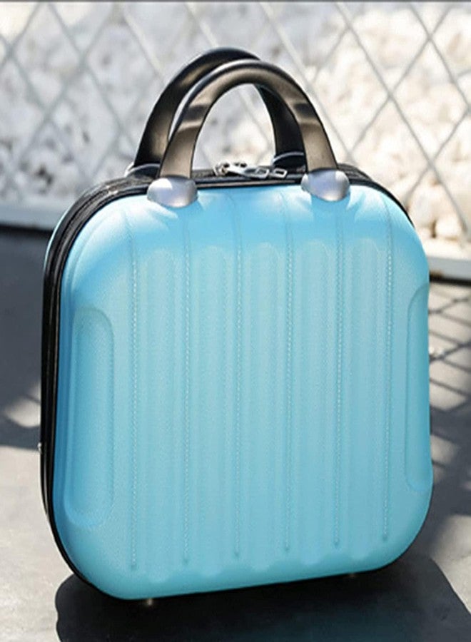 Adson Travel Make up Train Case, Waterproof Portable Hard Shell Cosmetic Case Luggage Mini Suitcase Makeup Brushes Bag Toiletry Organizer Portable Makeup Carrying Case (Turquoise Blue) - Image 5